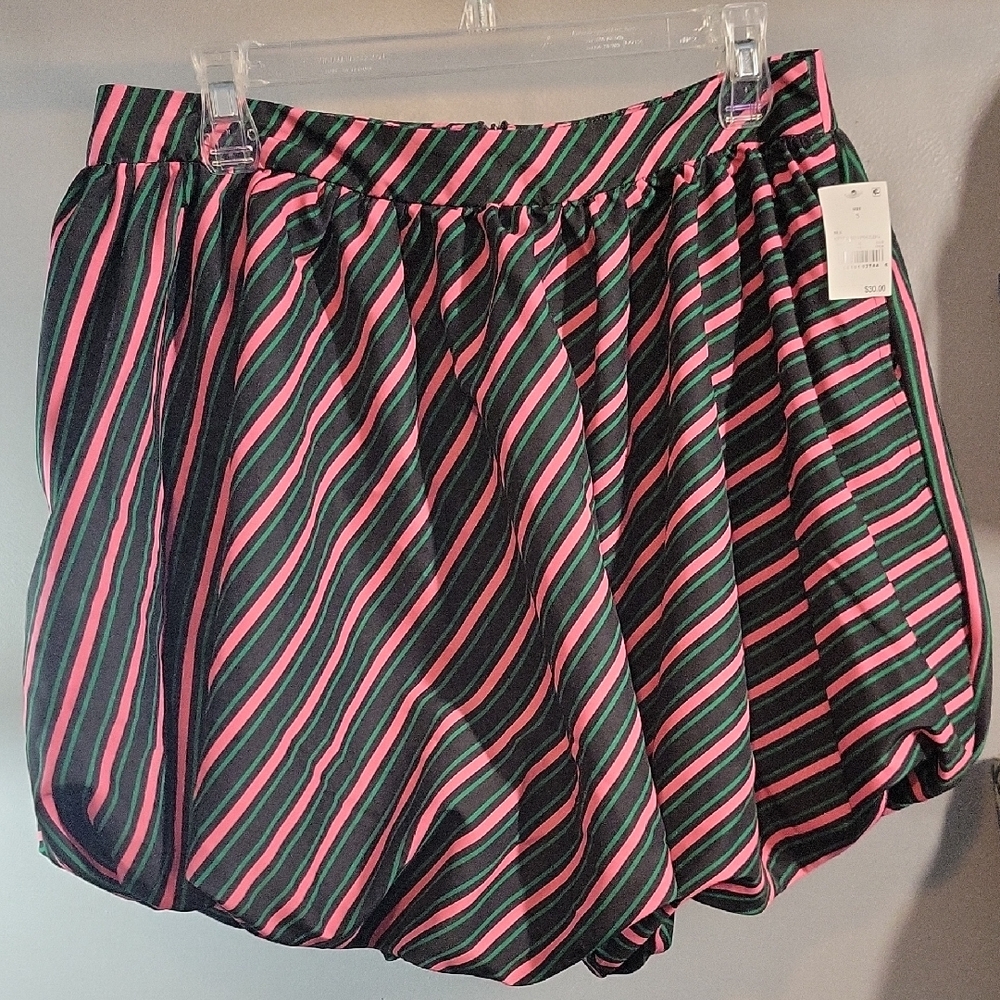 Wicked Striped Skirt in Green and Pink